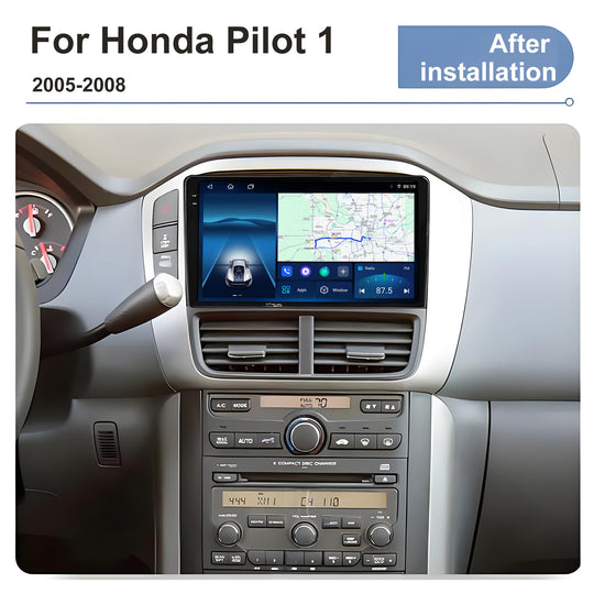 9.5 Inch 2K Touch Screen for Honda Pilot 1 2005 - 2008 Radio, Android Car Stereo with Carplay Android Auto in Dash GPS Navigation Bluetooth WIFI FM Steering Wheel Controls
