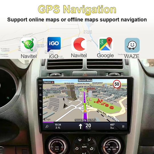 9 Inch QLED Wireless Carplay Android Auto Car Stereo Radio for SUZUKI GRAND VITARA 2005-2015  | AHD DVR GPS 4GLTE RDS DSP