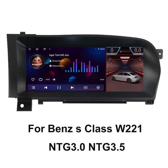 10.25 Inch Touch Screen for Benz S Class W221 NTG3.0 NTG3.5 Radio, Android Car Stereo with Carplay Android Auto in Dash GPS Navigation Bluetooth WIFI FM Steering Wheel Controls