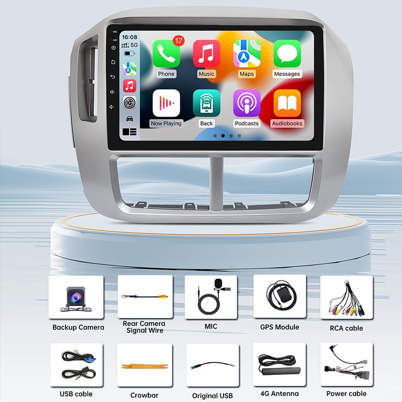 9 Inch Car Stereo Radio for Honda Pilot 2006- Wireless Carplay Android Auto GPS Navigation WIFI 4G Multimedia Player Head Unit