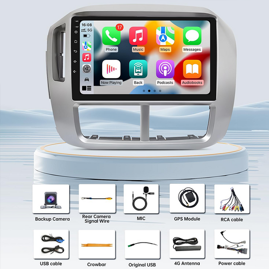 9 Inch Car Stereo Radio for Honda Pilot 2006- Wireless Carplay Android Auto GPS Navigation WIFI 4G Multimedia Player Head Unit