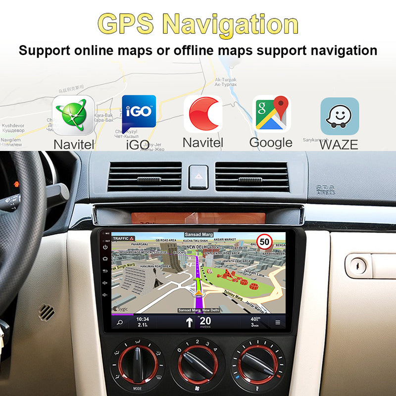 Car Radio For MAZDA 6 / ATENZA 2013- Wireless Carplay Android Auto Stereo Multimedia Player WiFi 4G 2 Din