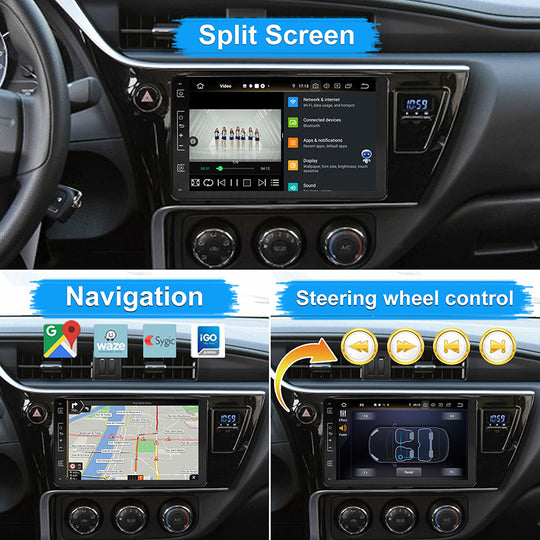 Android Car DVD Player For TOYOTA Alphard Fortuner INNOVA COROLLA COROLLA AURIS 2015- GPS WIFI Stereo Radio
