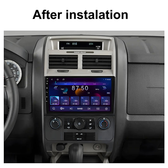 9 Inch Touch Screen for Ford Escape 2007 2012 Radio, Android Car Stereo with Carplay Android Auto in Dash GPS Navigation Bluetooth WIFI FM Steering Wheel Controls