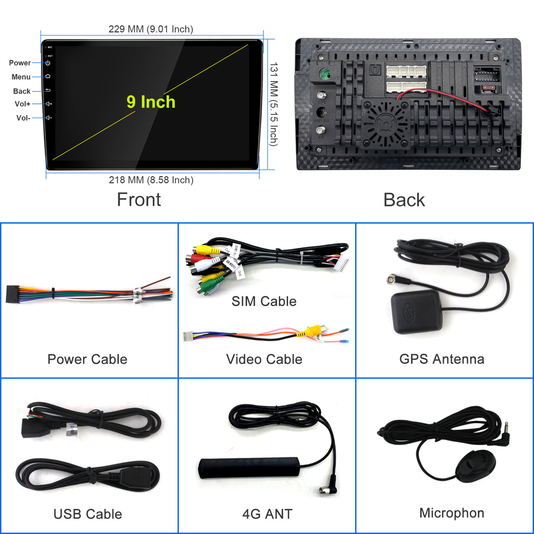 9 Inch Universal Car Stereo Radio