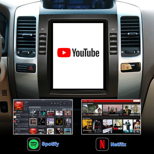 KSPIV 10.4 Inch Car Multimedia Radio Player For TOYOTA PRADO 2002-2009 LEXUS GX460 Vertical Screen GPS Navigation