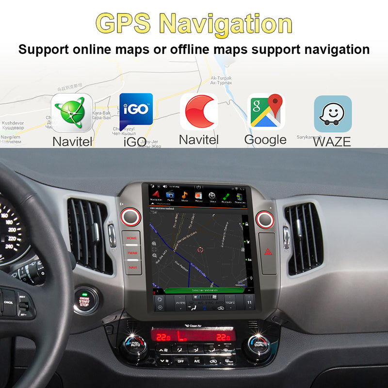KSPIV Android 10.4 Inch Tesla Vertical Screen Car Stereo For KIA SPORTAGE 2010- Carplay Android Auto GPS Navigation Head Unit Multimedia Player