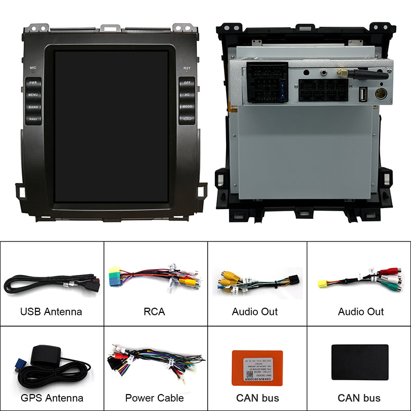 KSPIV 10.4 Inch Car Multimedia Radio Player For TOYOTA PRADO 2002-2009 LEXUS GX460 Vertical Screen GPS Navigation