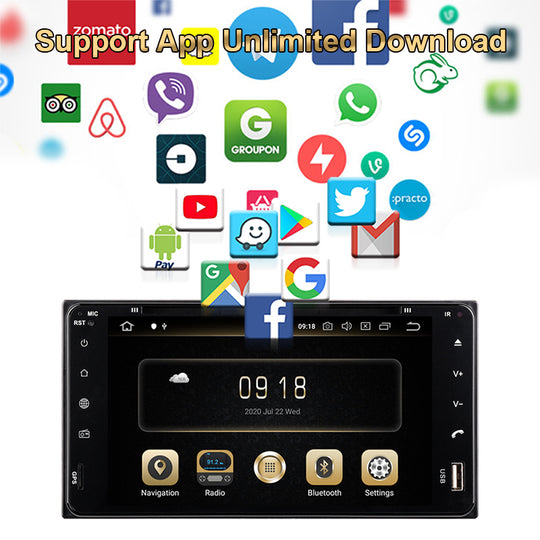 Car Multimedia Radio For TOYOTA RAV4 /FJ CRUISER/ ALPHARD/ PREVIA GL Android Auto & Wireless CarPlay 4G GPS 2din autoradio