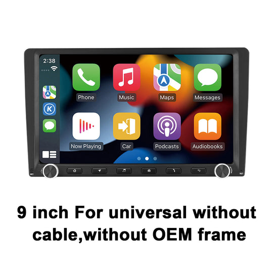 9 Inch Touch Screen Universal Car Radio Wireless WiFi Carplay Android Auto