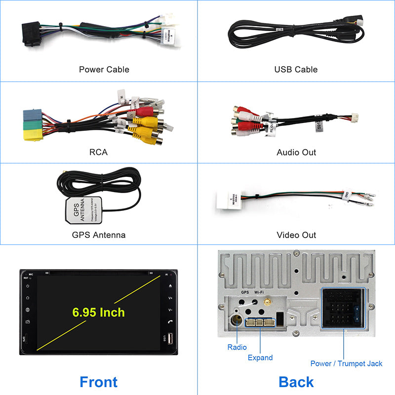 Car Multimedia Radio For TOYOTA RAV4 /FJ CRUISER/ ALPHARD/ PREVIA GL Android Auto & Wireless CarPlay 4G GPS 2din autoradio