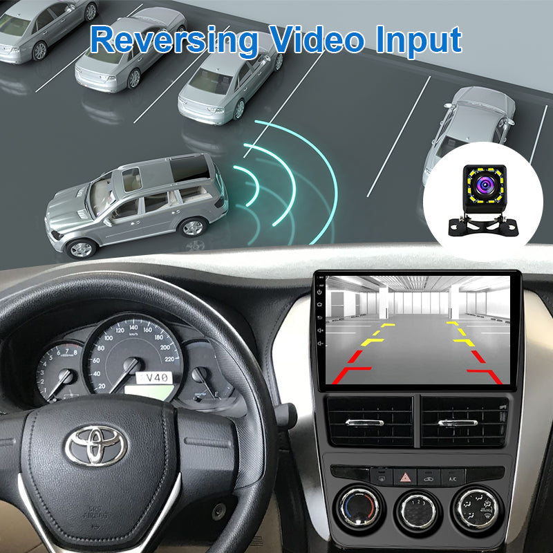 Android 9 Inch Autoradio For Toyota Vios Yaris 2017- Manual A/C GPS Navigation Carplay Headunit