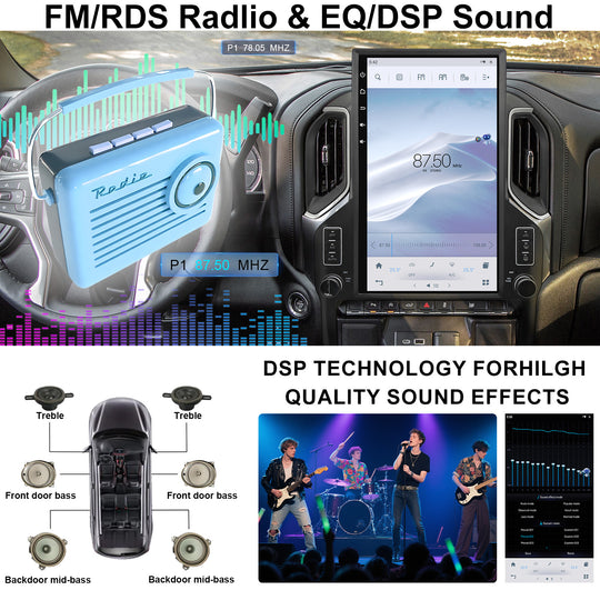 17" | GMC Sierra Chevrolet Silverado | 2019-2023 | Android 13 | Tesla Screen Car Radio