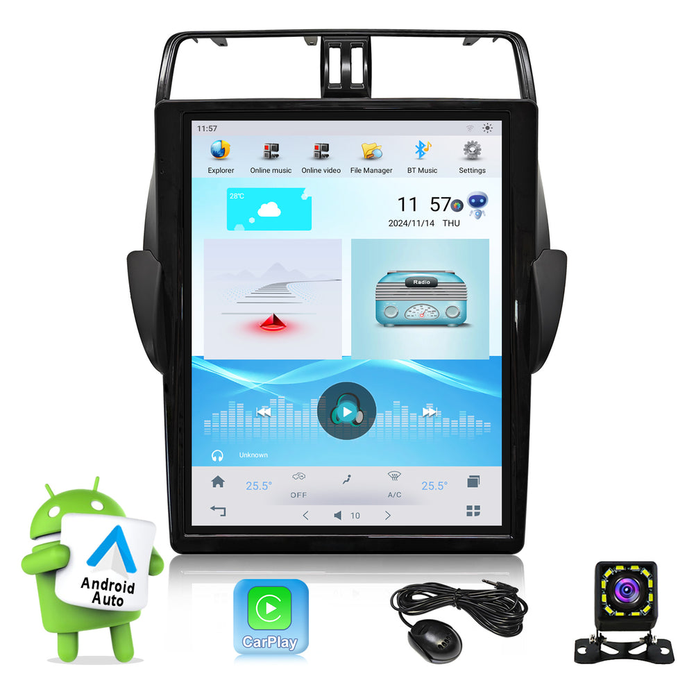 TOYOTA PRADO | 17 inch | Car Stereo Radio | 2018- |  Vertical Screen