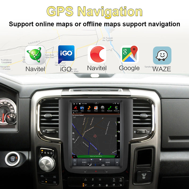 KSPIV | Android 13 | Car Radio | Dodge RAM 1500 2500 3500 Trucks Pickup | 2012 - 2018