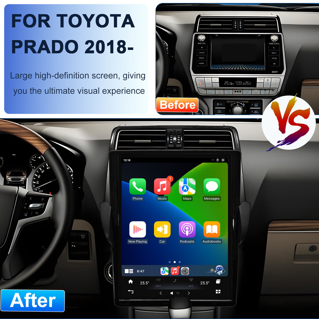 TOYOTA PRADO | 17 inch | Car Stereo Radio | 2018- |  Vertical Screen