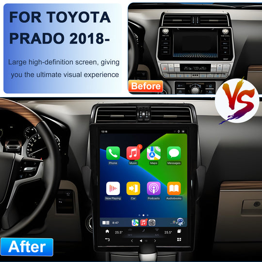 TOYOTA PRADO | 17 inch | Car Stereo Radio | 2018- |  Vertical Screen