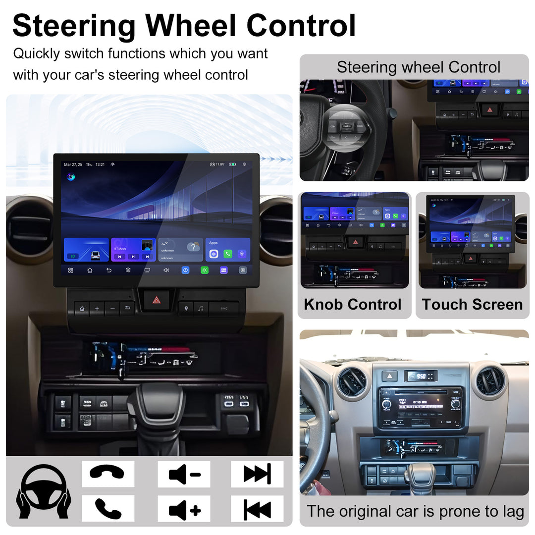 11.8" Android Car Radio for Toyota Land Cruiser LC76 LC70 LC75 LC79 GPS Navigation Stereo DSP 2 din bluetooth Carplay Head Unit