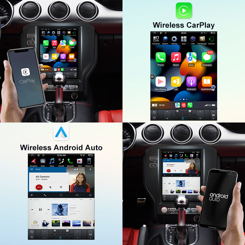 KSPIV | 10.4" Car Radio | Ford Mustang 2015- | GPS Navigation |Tesla Vertical Screen