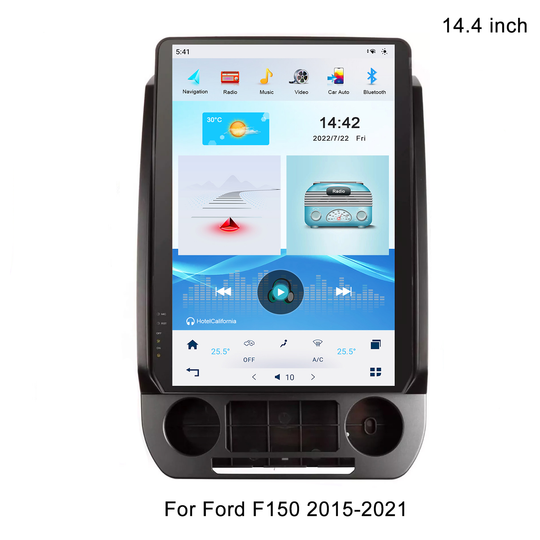 14.4" |  Ford F150 | Tesla Vertical Screen | Android 13 | 2015-2021 | Multimedia Player