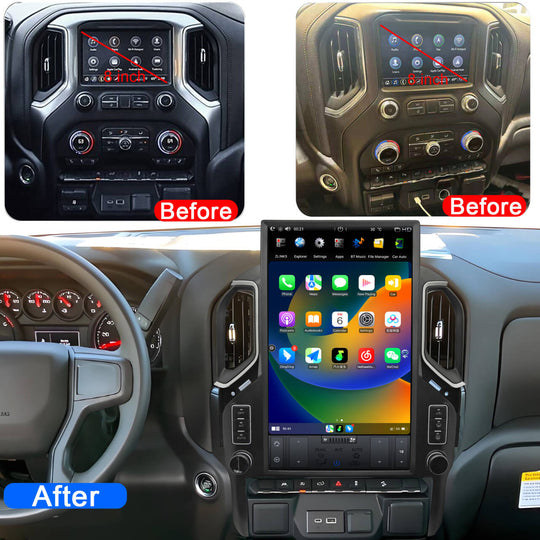 17" | GMC Sierra Chevrolet Silverado | 2019-2023 | Android 13 | Tesla Screen Car Radio