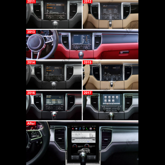 KSPIV Android Car Stereo Multimedia Player For Porsche Macan 2011-2016 Tesla Style Screen GPS Navigation