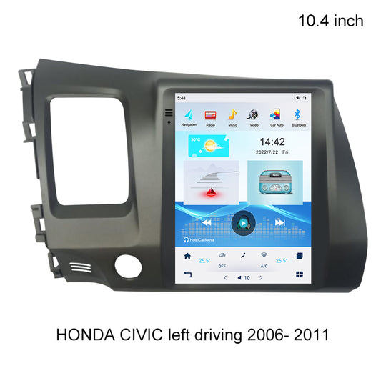 KSPIV 10.4 Inch Car Bluetooth Radio with CANBUS For HONDA CIVIC Left Driving 2006-2011 in Dash GPS Navigation with Carplay