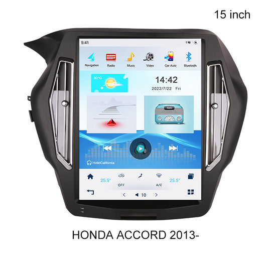 KSPIV Android Qualcomm Car Multimedia Player With Canbus For HONDA ACCORD 2013- Tesla Style GPS Navigation WIFI Auto CarPlay