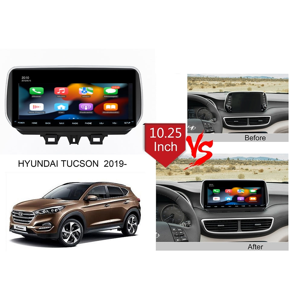 10.25 Inch Android Car Multimedia Radio For Hyundai Tucson 2019- GPS Navigation Wireless Carplay Android Auto Touch Screen Stereo Headunit