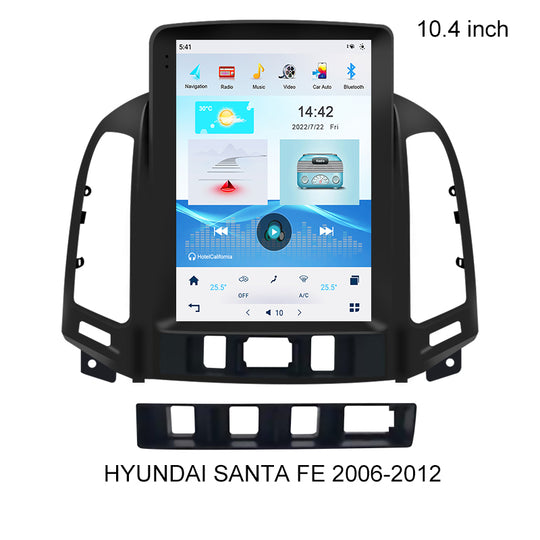 KSPIV 10.4 Inch Android Tesla Vertical Screen Car Multimedia Player For HYUNDAI SANTA FE 2006-2012 Bluetooth Unit GPS Navigation
