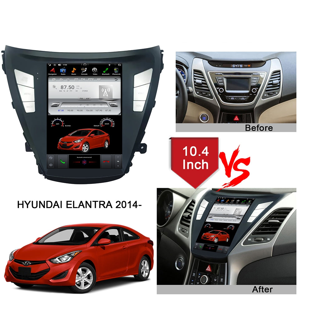 KSPIV Android 10.4 Inch Tesla Vertical Screen Car Stereo For HYUNDAI ELANTRA 2014- GPS Navigation with Carplay