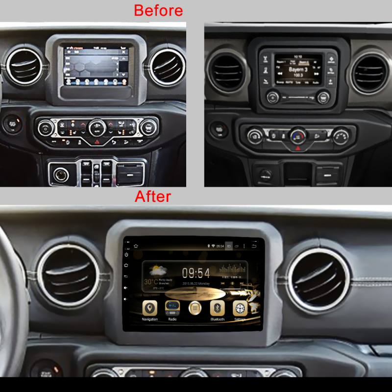 Android 9" Car Radio For Jeep Wrangler 2018- Stereo Multimedia Video Player Wireless Carplay GPS  DSP BT Headunit