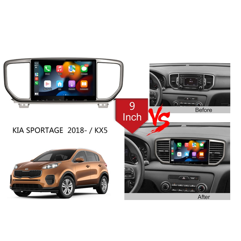 9" Android Radio For KIA Sportage / KX5 2018- GPS Navigator Wireless Carplay Audio Stereo Multimedia Video Player Headunit