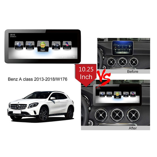 10.25" Android10 Car Radio Multimedia Player for Mercedes-Benz A Class 2013-2018/W176 4G+64G GPS Navigation stereo Head unit