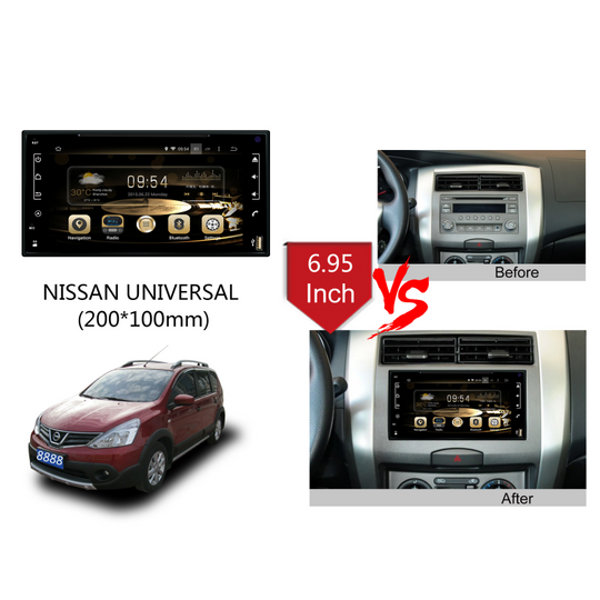 7" Android 2Din Auto Radio For NISSAN LIVINA Juck Sunny Micra Universal 2013-/Infiniti ESQ /NOTE GPS Navigation Stereo Multimedia DVD Player
