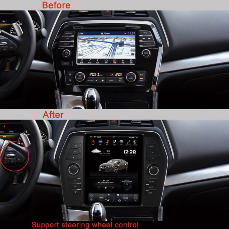KSPIV Tesla Vertical Screen Android 10.4 Inch Car Radio for NISSAN Maxima 2016- Multimedia Player GPS Navigation WiFi Mirror Link