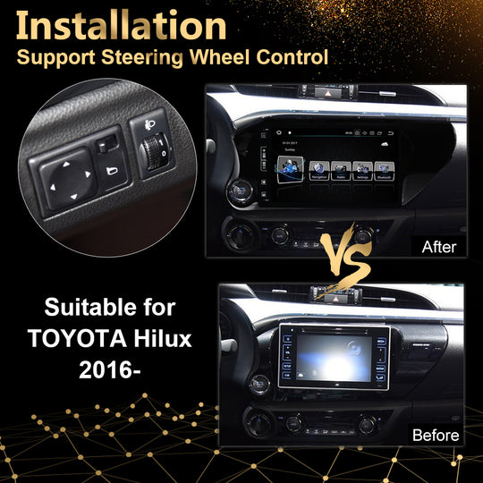 10.1 Inch Car Radio For TOYOTA Hilux 2016- Multimedia Video Player Navigation GPS DVD