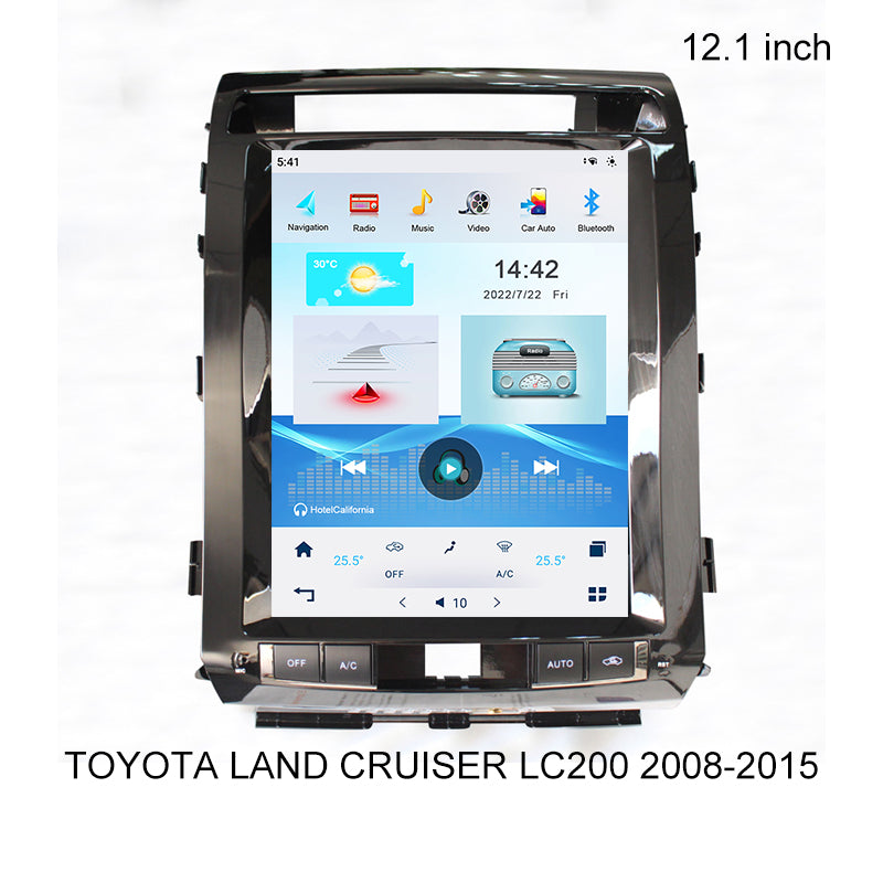 KSPIV Android 12.1 Inch Tesla Touch Screen Car Stereo For TOYOTA LAND CRUISER LC200 2008-2015 in Dash GPS Navigation with Carplay
