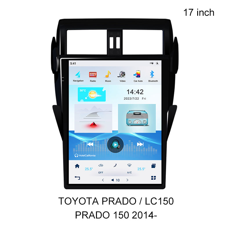 KSPIV Car Multimedia Stereo Player For TOYOTA PRADO / LC150 / PRADO 150 2014- Tesla Style Screen GPS Navigation Carplay Head Unit