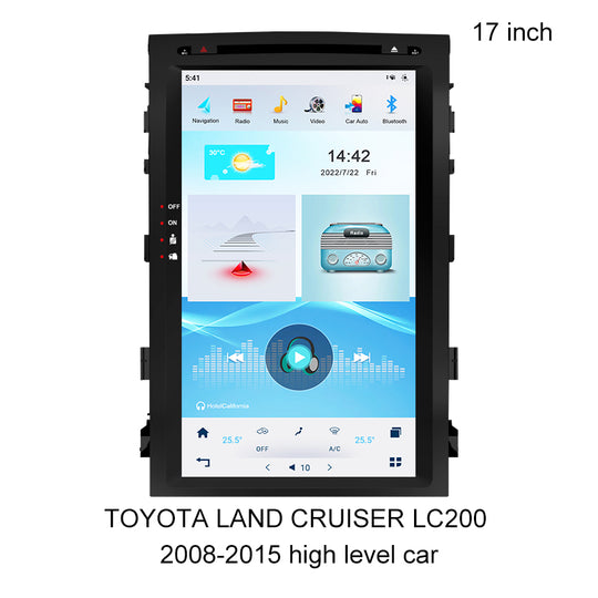 KSPIV 17 Inch Tesla Style Screen Car Multimedia Stereo For TOYOTA LAND CRUISER LC200 2008-2015 High Level in Dash GPS Navigation with Carplay