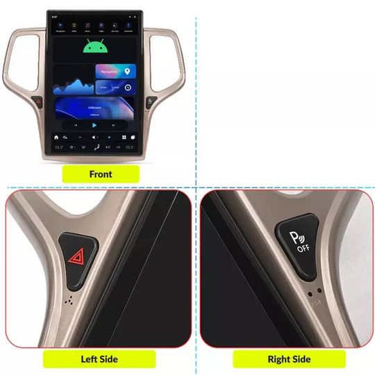 14.4 Inch |Jeep Grand Cherokee | Tesla Vertical Screen | Multimedia Player | 2014-2020