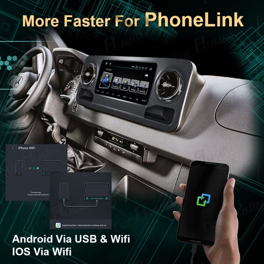 10.25 inch Car Radio Multimedia Player for Mercedes-Benz Sprinter 2019-Android 10 Stereo GPS FM Bluetooth Wifi Carplay Head Unit