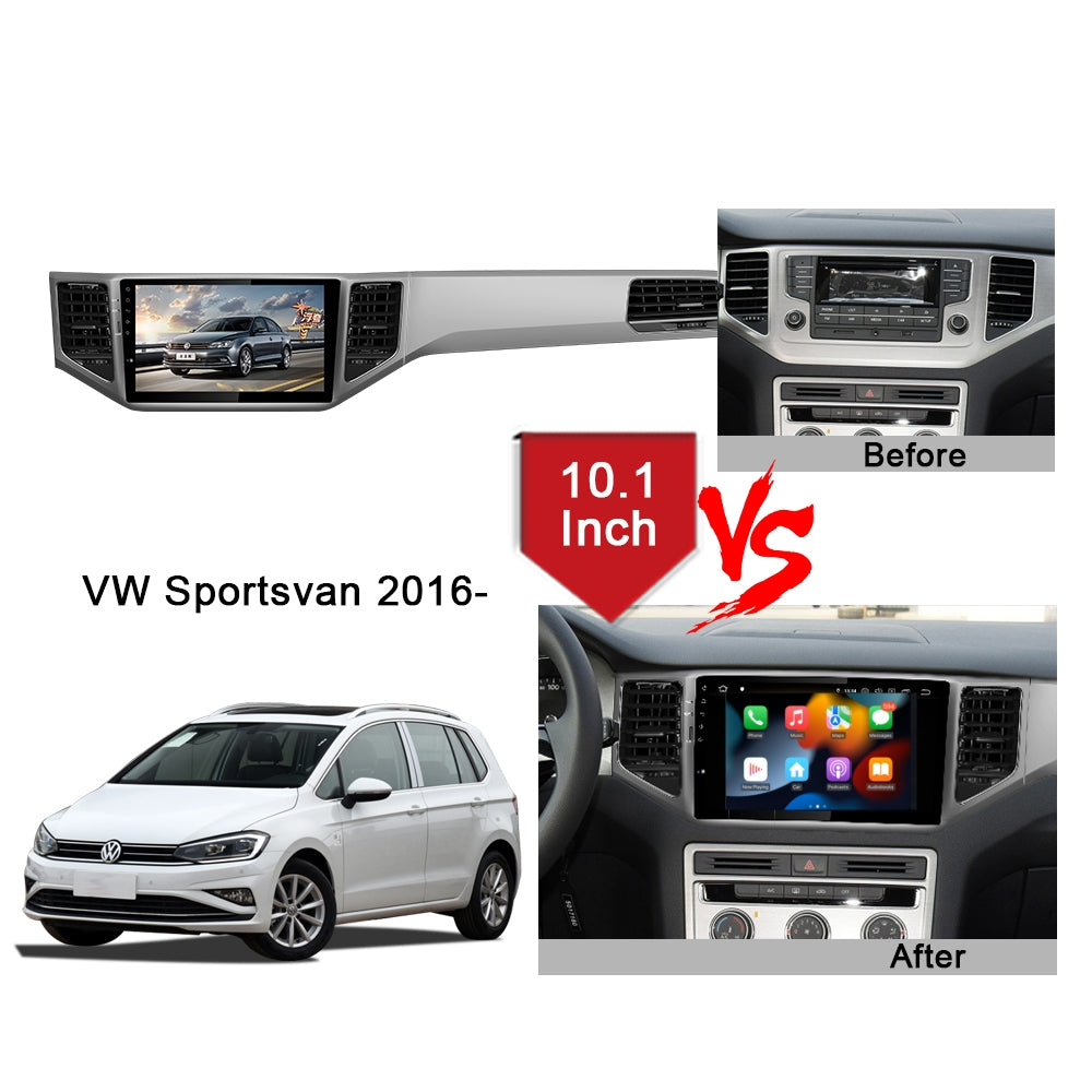 KSPIV 10.1 Inch Android Car Radio Stereo for VW Sportsvan 2016- GPS Navigation Multimedia Player with Carplay
