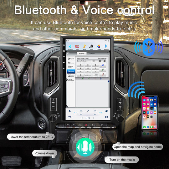 17" | GMC Sierra Chevrolet Silverado | 2019-2023 | Android 13 | Tesla Screen Car Radio