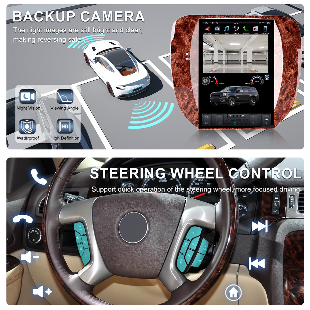 KSPIV | GMC Yukon/Chevrolet | Tahoe Silverado | 2007-2012 | Tesla Vertical Screen | Car Radio