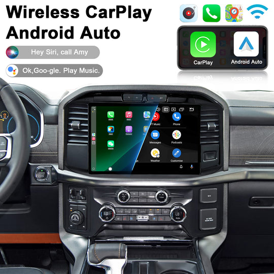 13.1 Inch Android Car Stereo Radio  for Ford F150 2021-256GB Wireless CarPlay Android Auto Rear Camera Support