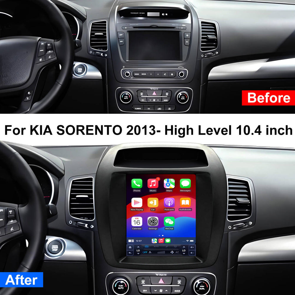 10.4'' Vertical Screen Android Car Radio for Kia Sorento 2013 2014 High Level Tesla Style Car Navigation Multimedia Player