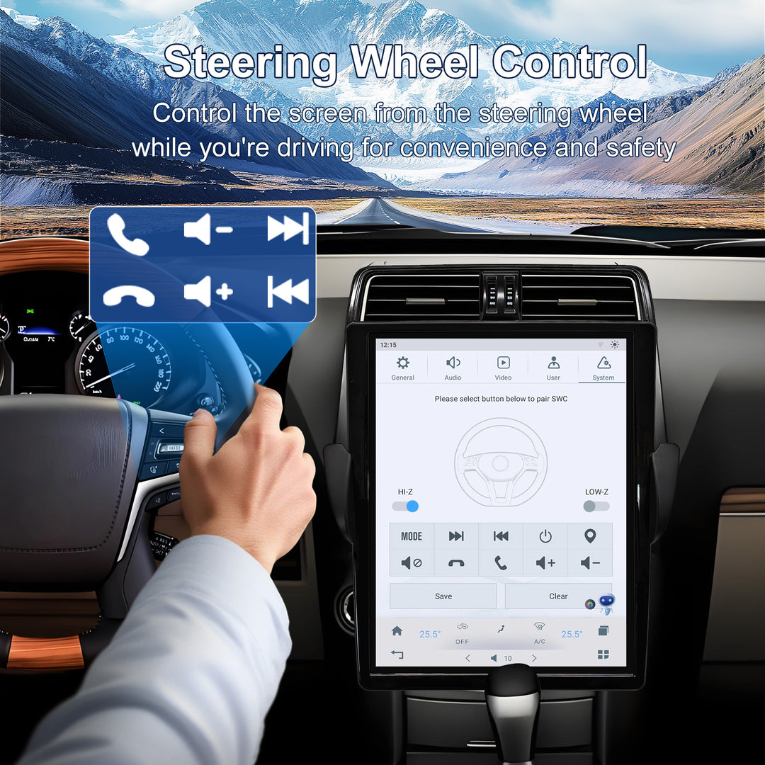 TOYOTA PRADO | 17 inch | Car Stereo Radio | 2018- |  Vertical Screen