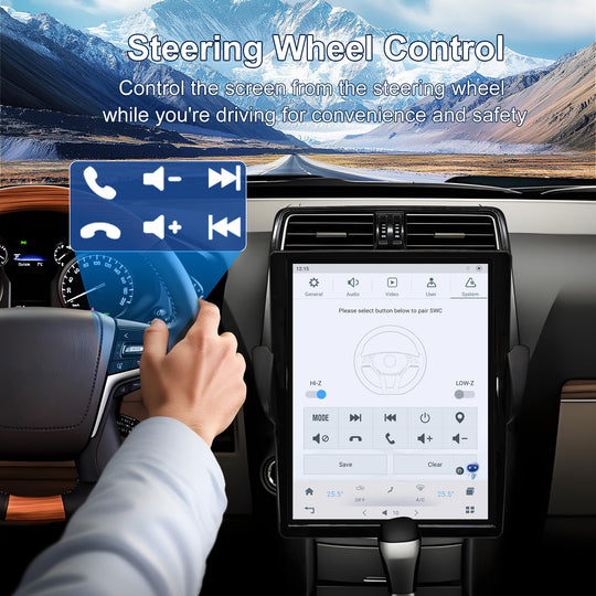 TOYOTA PRADO | 17 inch | Car Stereo Radio | 2018- |  Vertical Screen
