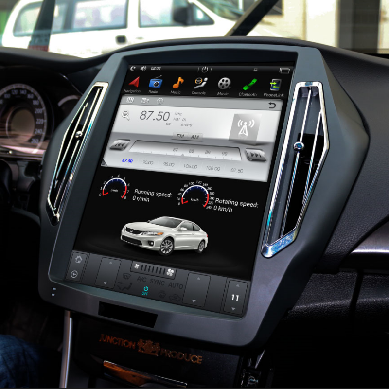 KSPIV Android Qualcomm Car Multimedia Player With Canbus For HONDA ACCORD 2013- Tesla Style GPS Navigation WIFI Auto CarPlay